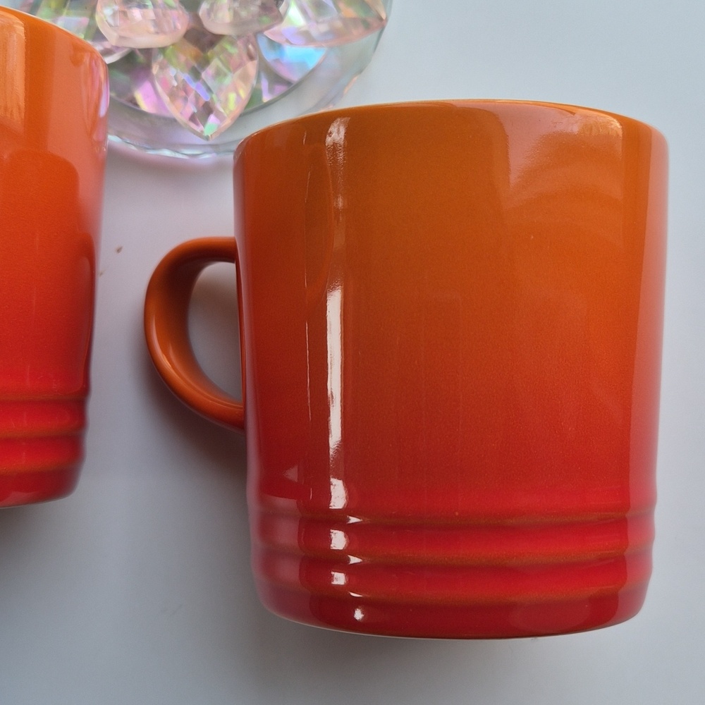 Le Creuset Flame Ombre Stoneware Coffee Mugs - Set of 2 - Picture 3 of 6